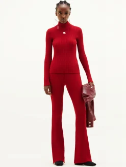 REEDITION RIB KNIT MOCKNECK SWEATER