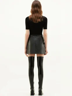 REEDITION SHORT SLEEVES RIB KNIT SWEATER