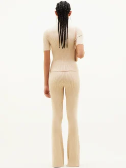 REEDITION SHORT SLEEVES RIB KNIT SWEATER