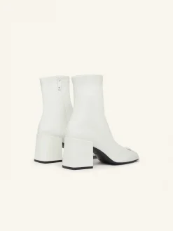 REEDITION STRETCH LEATHER EFFECT ANKLE BOOTS