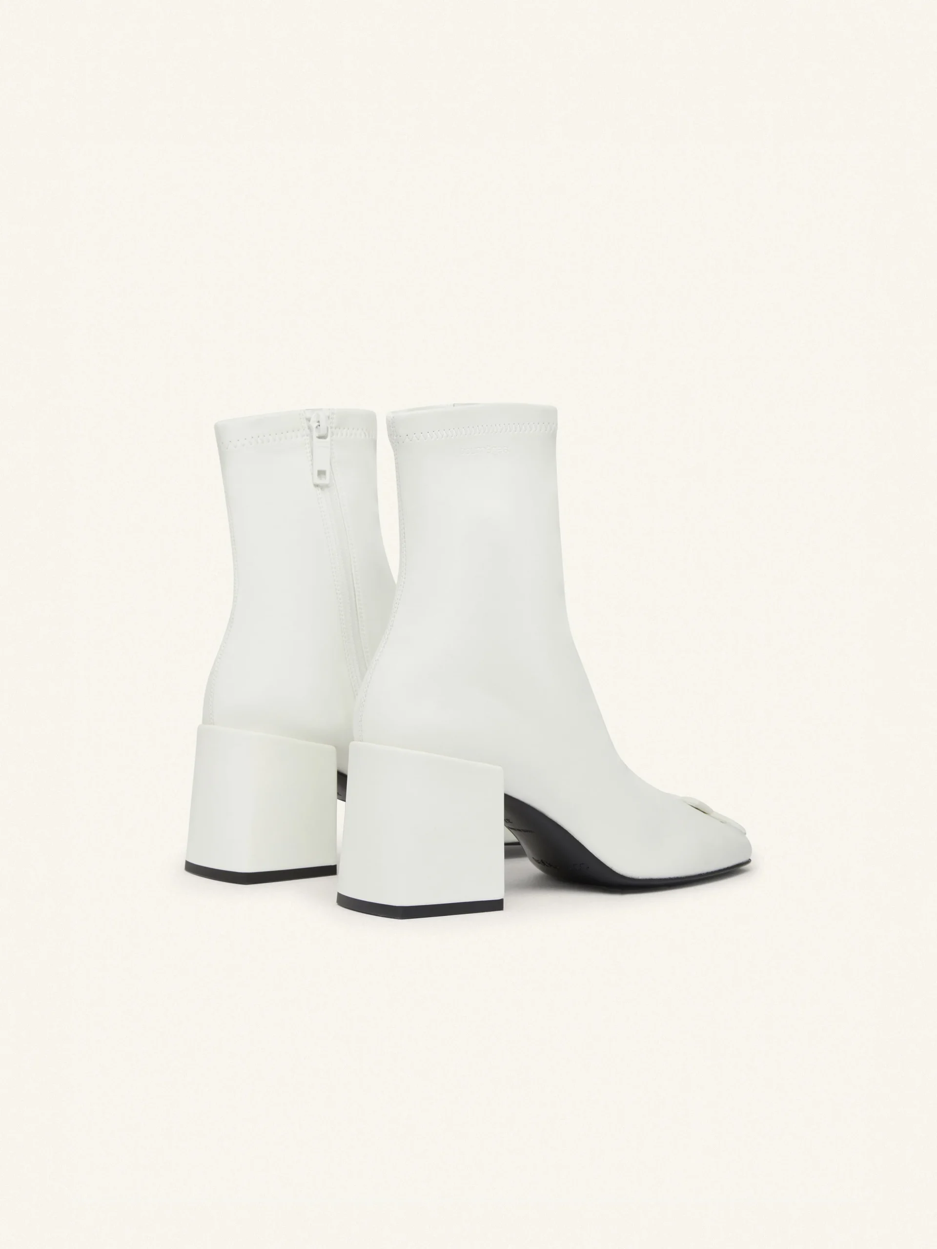 REEDITION STRETCH LEATHER EFFECT ANKLE BOOTS
