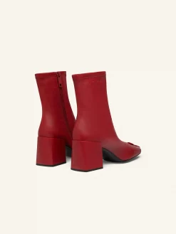 REEDITION STRETCH LEATHER EFFECT ANKLE BOOTS