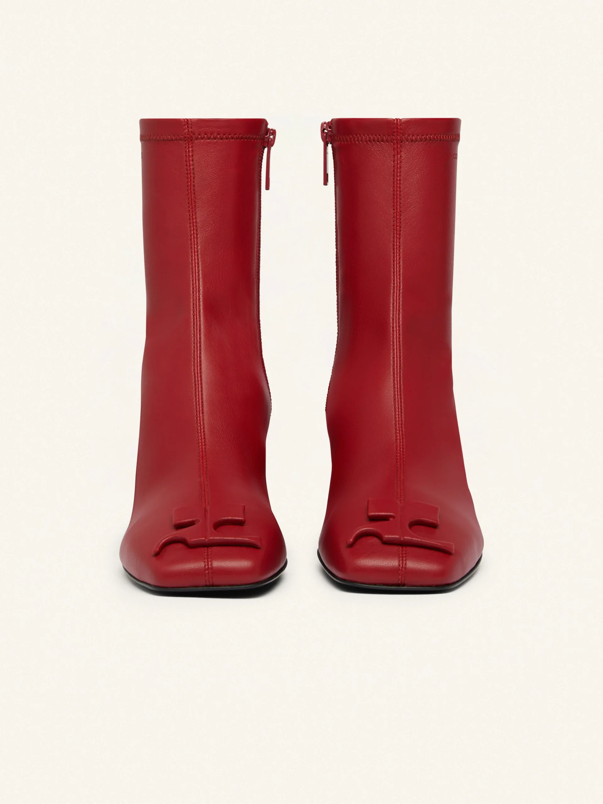 REEDITION STRETCH LEATHER EFFECT ANKLE BOOTS