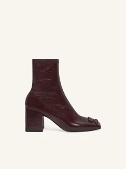 REEDITION VINYL ANKLE BOOTS