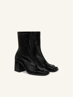 REEDITION VINYL ANKLE BOOTS