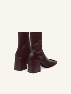 REEDITION VINYL ANKLE BOOTS
