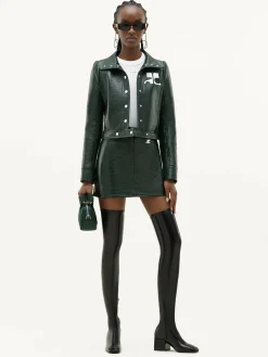 REEDITION VINYL MINI SKIRT