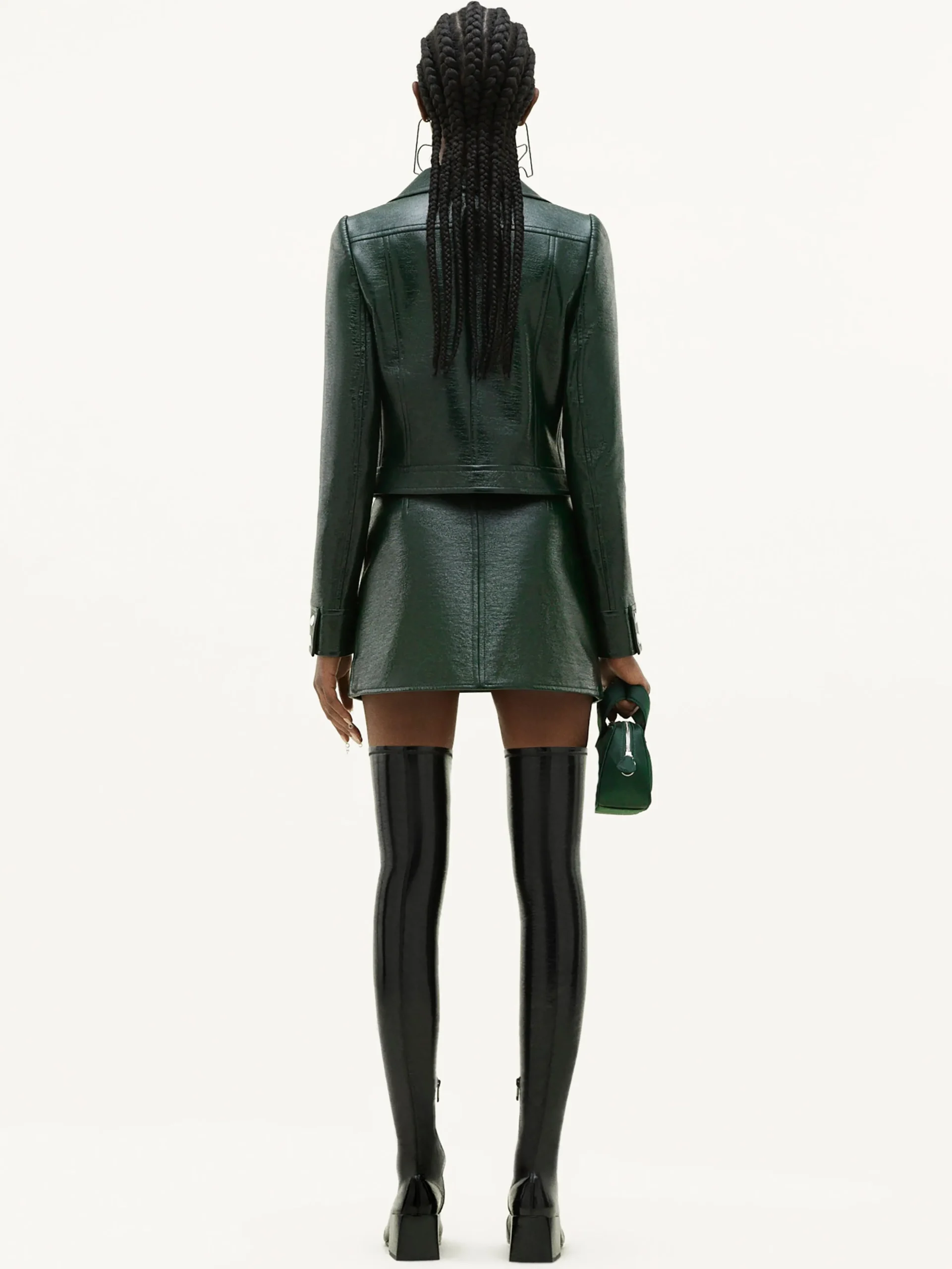 REEDITION VINYL MINI SKIRT
