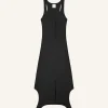 REVERSED MIDI LIGHT KNIT DRESS