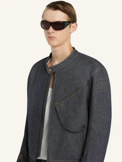 SCUBA DENIM BIKER JACKET