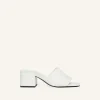 SHADOW LEATHER HEELED MULES