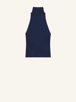 SLEEVELESS SCARF BLOUSE