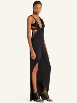 TWIST ASYMMETRICAL LONG DRESS