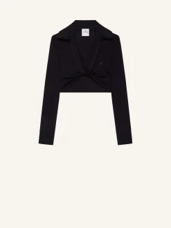 TWIST LIGHT WOOL CROPPED POLO