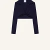 TWIST LIGHT WOOL CROPPED POLO