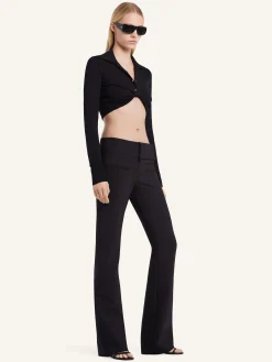 TWIST LIGHT WOOL CROPPED POLO
