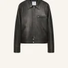ZIPPED LEATHER JACKET