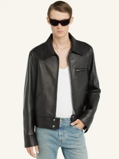 ZIPPED LEATHER JACKET