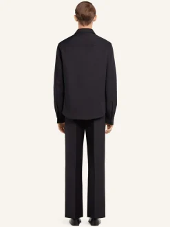 ZIPPED TWILL SHIRT